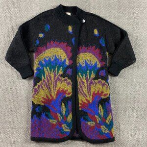 Vintage Bacarrat Mohair Cardigan Jacket Sweater Oversized Women's Medium Italy